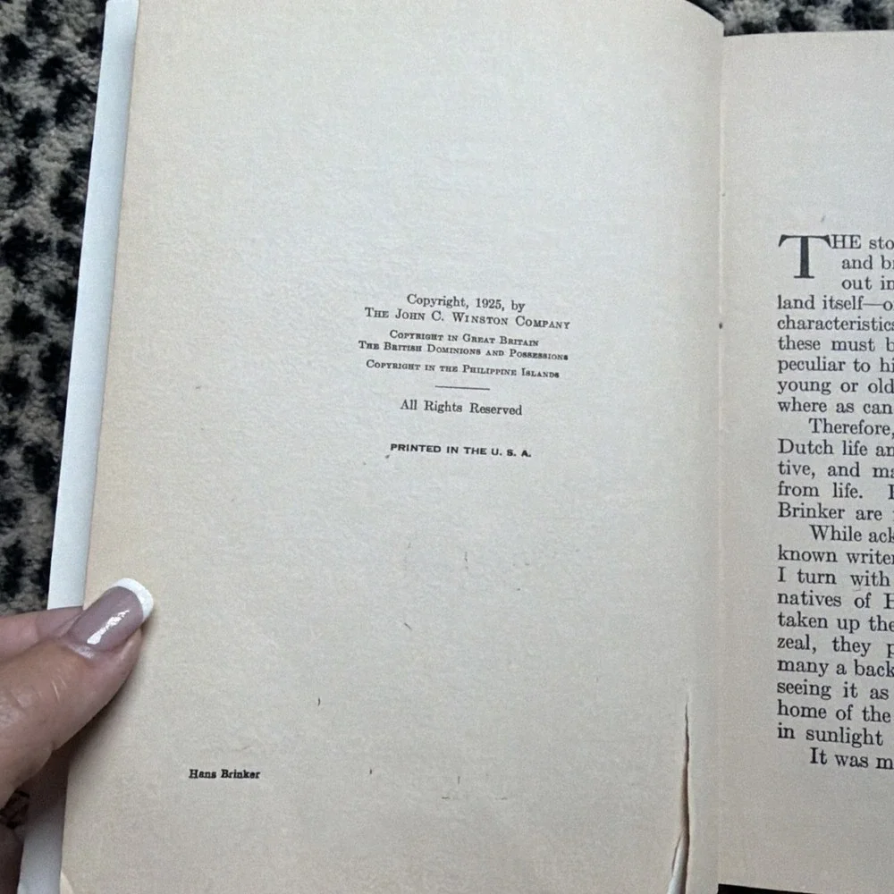 Mary Mapes Dodge Hans Brinker or the Silver Skates 1925 Antique hardcover